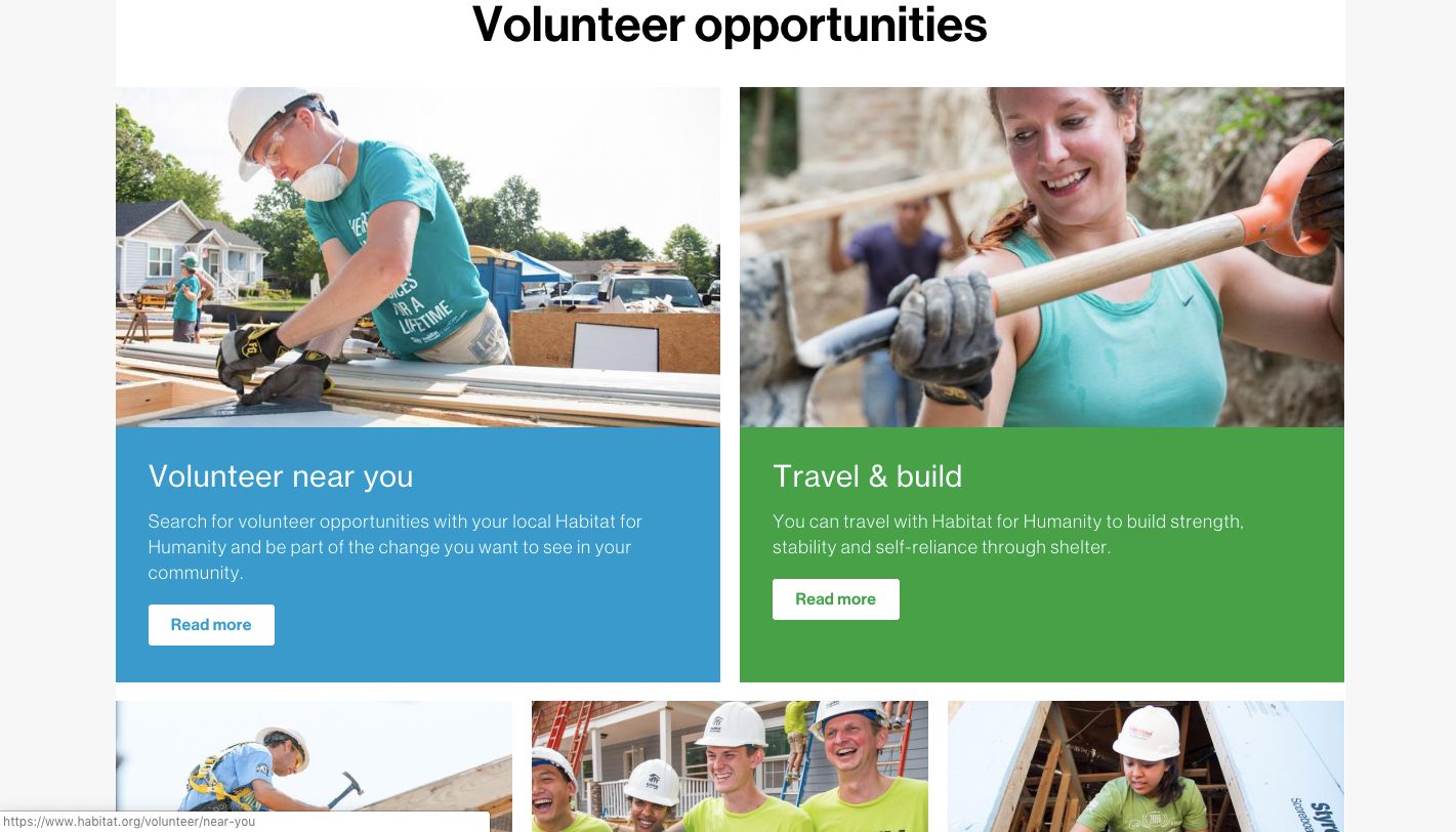 Recruiting Volunteers for Nonprofits_Habitat for Humanity Screenshot2