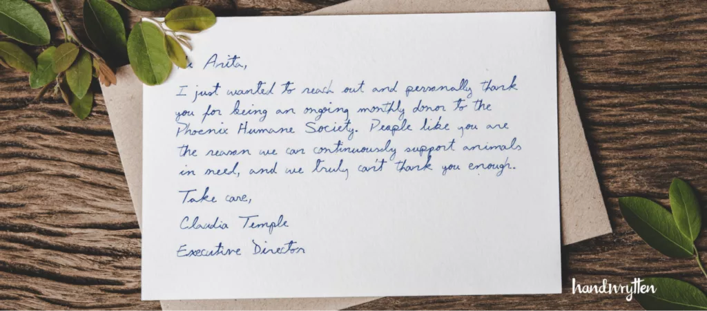donor-recognition-ideas-handwritten-thank-you-note