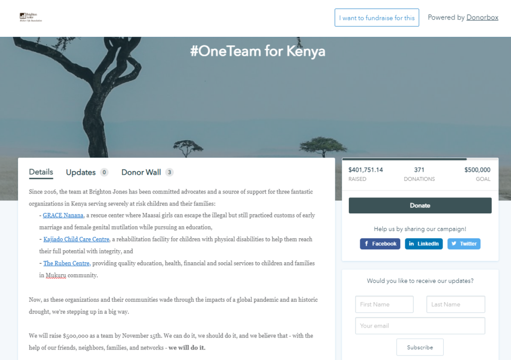 online-fundraising-ideas-oneteamforkenya-p2p-fundraising