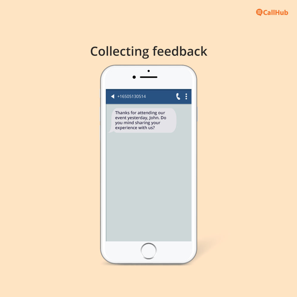 event text messaging collecting feedback
