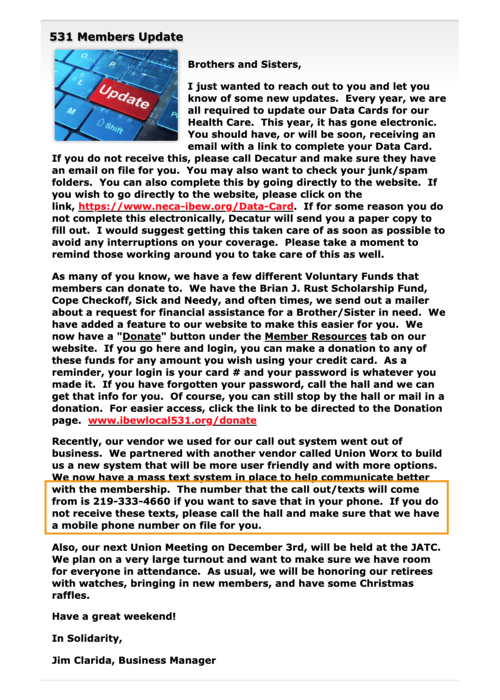 mass texting for unions sms opt in example