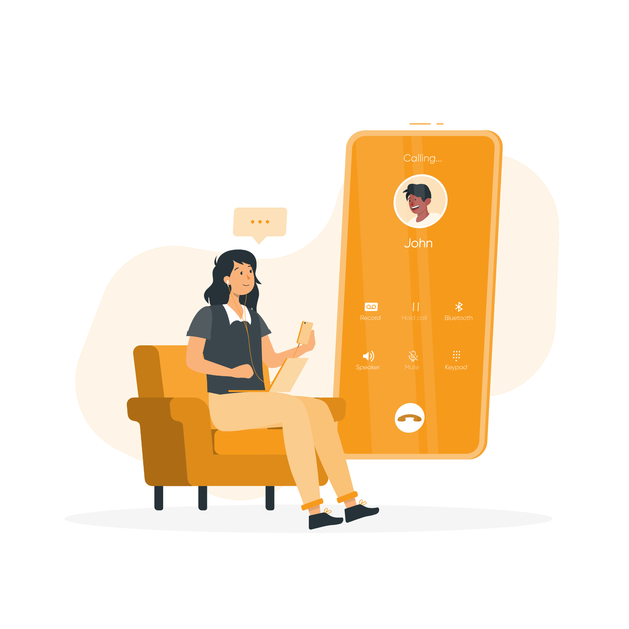 outbound sales script calling illustration
