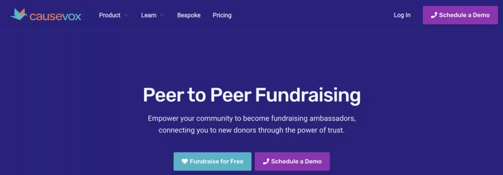 causevox-peer-to-peer-fundraising-software