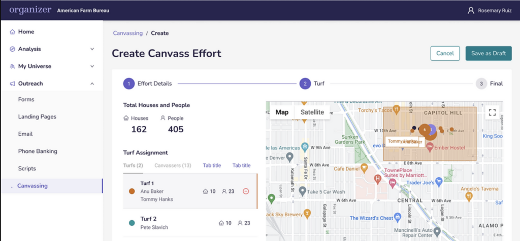 political campaign tools - organizer